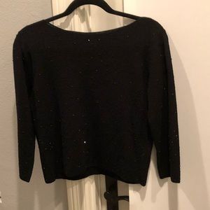 Beaded Fine Merino Crepe Pullover